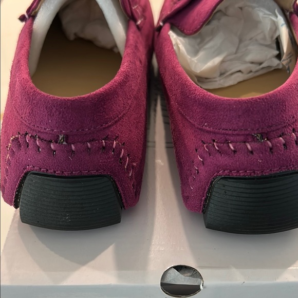 Suede Loafers with Silver Buckle - Picture 8 of 14